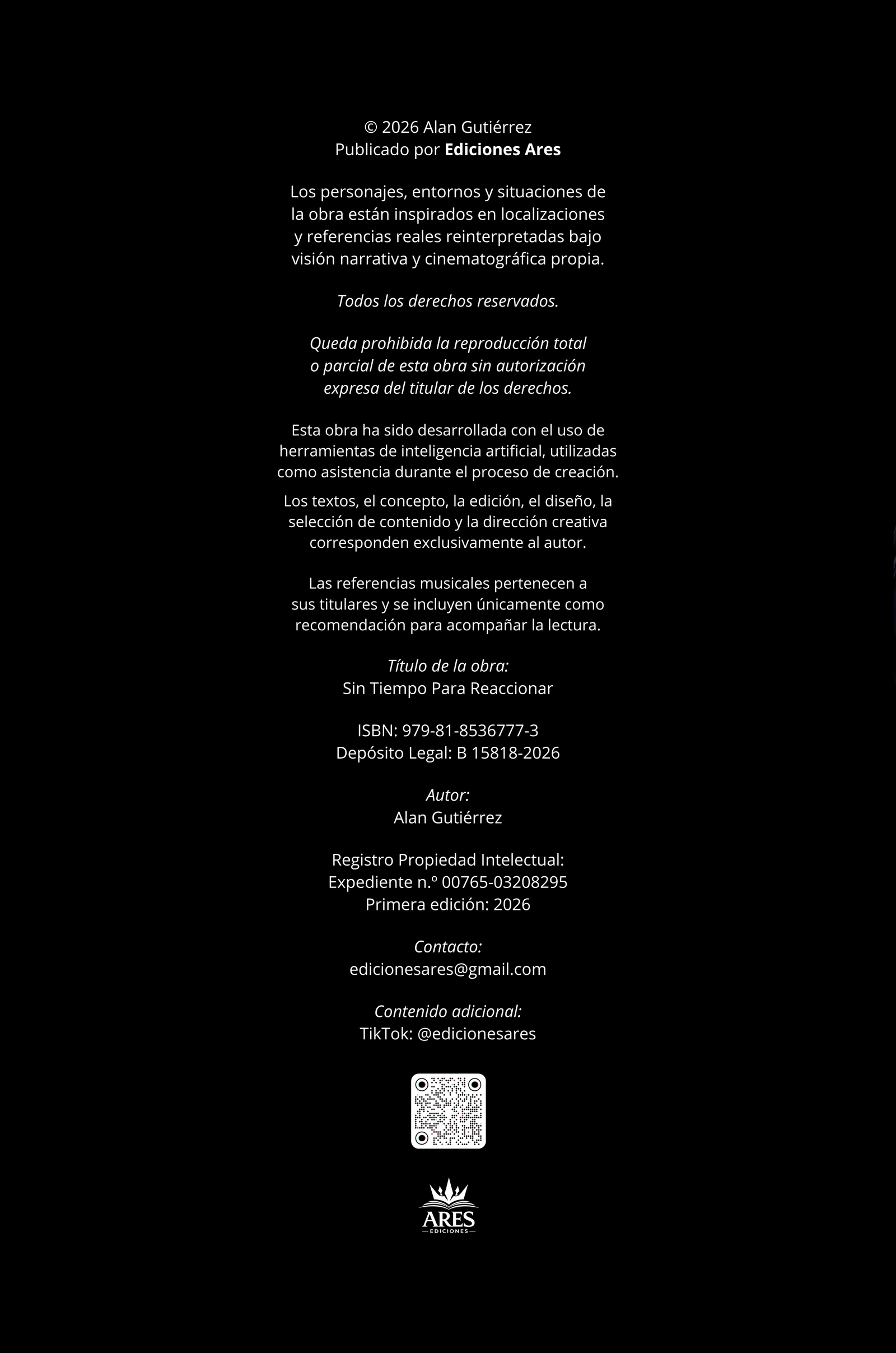 Página 2: créditos de la obra