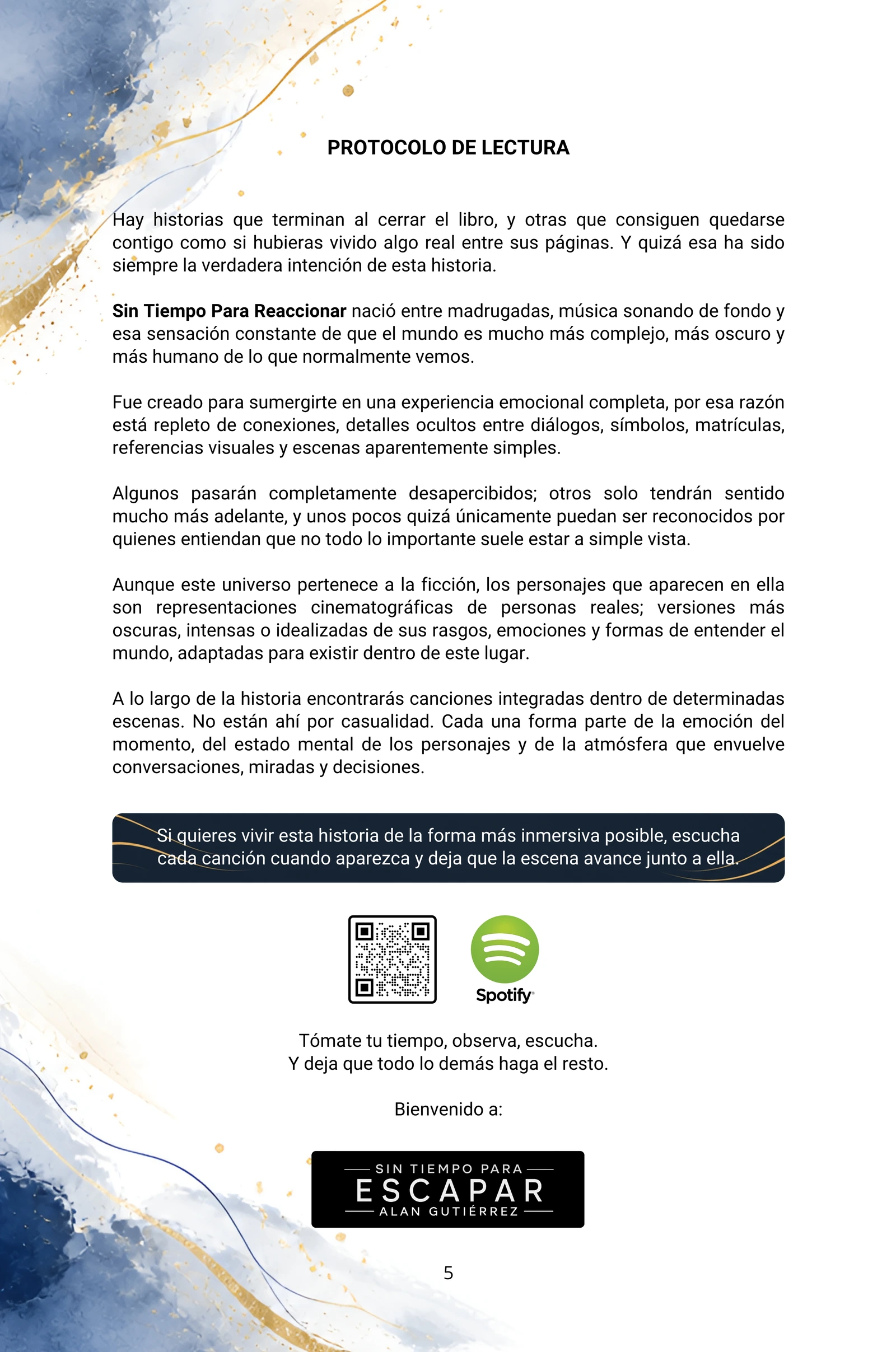 Página 4: protocolo de lectura
